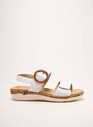 Sandale/pantofi decupați vârf deschis toc de 4 la 6 cm alb REMONTE femme