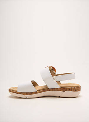Sandale/pantofi decupați vârf deschis toc de 4 la 6 cm alb REMONTE femme