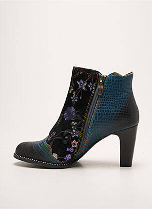 Botine/ghete vârf rotund toc de 7 la 9 cm albastru LAURA VITA femeie