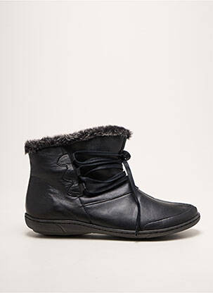 Botine/ghete vârf rotund toc plat până la 3 cm negru MOOVA femeie