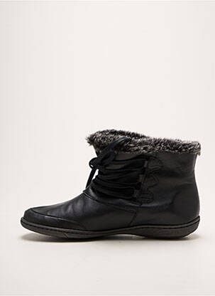 Botine/ghete vârf rotund toc plat până la 3 cm negru MOOVA femeie