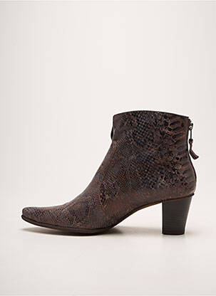 Botine/ghete țesătură satinată toc de 4 la 6 cm violet DORKING femeie