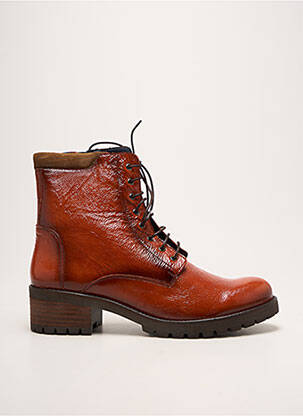Botine/ghete toc mic toc de 4 la 6 cm portocalie DORKING femeie