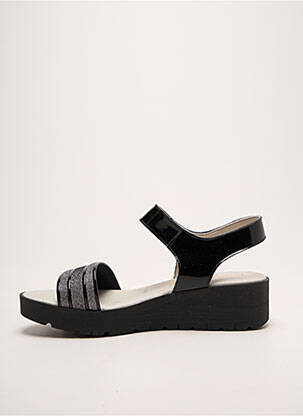 Sandale/pantofi decupați țesătură satinată toc de 4 la 6 cm argintiu DORKING femme