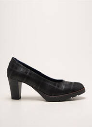 Pantofi cu toc țesătură satinată toc de 7 la 9 cm negru DORKING femme