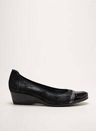 Balerine țesătură satinată toc de 4 la 6 cm negru GEO-REINO femme
