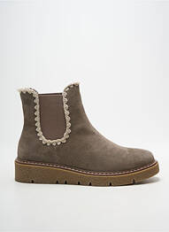 Botine/ghete vârf rotund toc de 4 la 6 cm gri ALENOA femme
