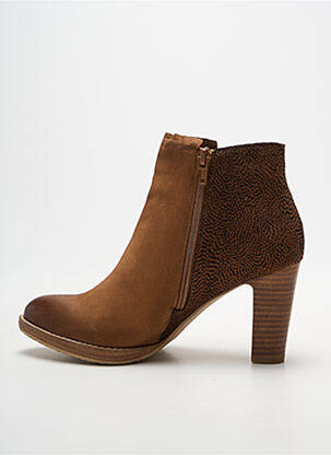 Botine/ghete vârf ascuțit toc de 7 la 9 cm maro FUGITIVE BY FRANCESCO ROSSI femeie