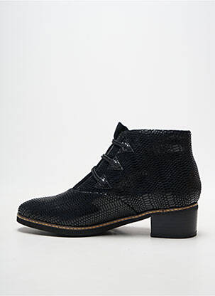 Botine/ghete țesătură satinată toc de 4 la 6 cm negru FUGITIVE BY FRANCESCO ROSSI femeie