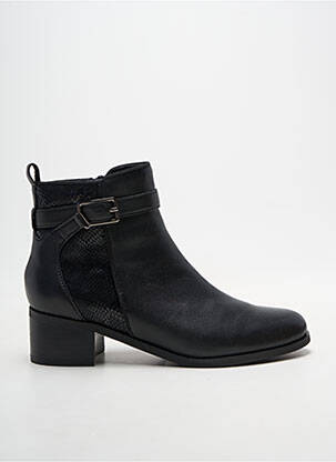 Botine/ghete țesătură satinată toc de 4 la 6 cm negru FUGITIVE BY FRANCESCO ROSSI femeie