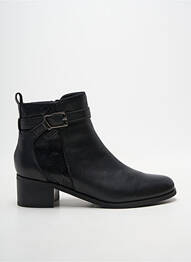 Botine/ghete țesătură satinată toc de 4 la 6 cm negru FUGITIVE BY FRANCESCO ROSSI femme