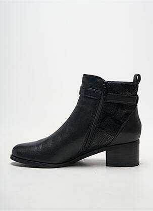 Botine/ghete țesătură satinată toc de 4 la 6 cm negru FUGITIVE BY FRANCESCO ROSSI femeie