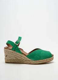 Espadrile închidere cu buclă(e) toc de 7 la 9 cm verde LA MAISON DE L'ESPADRILLE femme