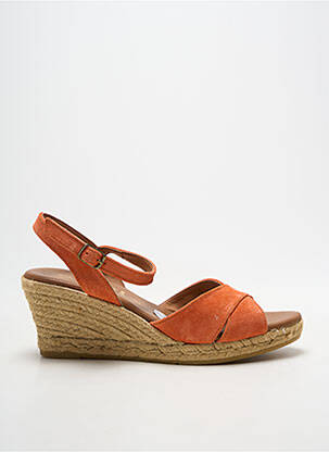 Espadrile nubuc toc de 4 la 6 cm portocaliu LA MAISON DE L'ESPADRILLE femeie