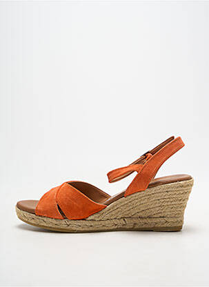 Espadrile nubuc toc de 4 la 6 cm portocaliu LA MAISON DE L'ESPADRILLE femeie