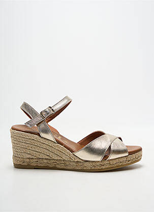 Espadrile închidere cu buclă(e) toc de 7 la 9 cm auriu LA MAISON DE L'ESPADRILLE femme