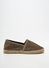 Espadrile țesătură satinată toc plat până la 3 cm auriu LA MAISON DE L'ESPADRILLE femme