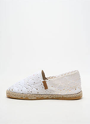 Espadrile vârf rotund toc plat până la 3 cm alb LA MAISON DE L'ESPADRILLE femeie
