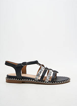 Sandale/pantofi decupați chiquet toc plat până la 3 cm negru EMILIE KARSTON femeie