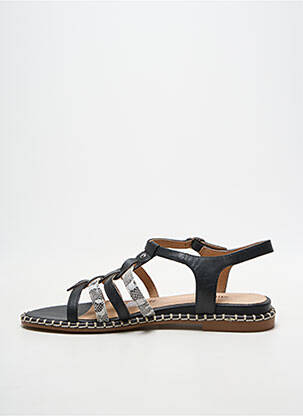 Sandale/pantofi decupați chiquet toc plat până la 3 cm negru EMILIE KARSTON femeie