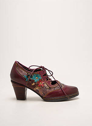 Derby-uri imprimare toc de 4 la 6 cm violet LAURA VITA femeie
