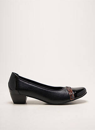 Pantofi cu toc țesătură satinată toc de 4 la 6 cm negru INEA femeie