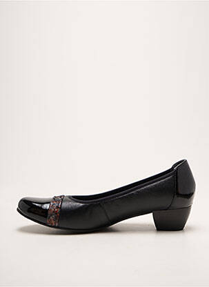 Pantofi cu toc țesătură satinată toc de 4 la 6 cm negru INEA femeie