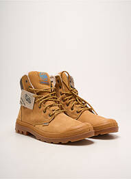 Botine/ghete umplută toc mic maro PALLADIUM homme