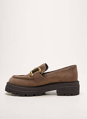 Mocasini vârf rotund toc de 4 la 6 cm maro WE DO femeie