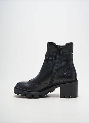 Botine/ghete toc pătrat toc de 4 la 6 cm negru GEO-REINO femeie