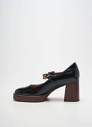 Pantofi cu toc țesătură satinată toc de 7 la 9 cm negru MAM'ZELLE femeie
