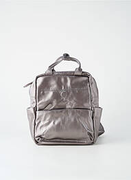 Rucsac efect material satinat argintiu LEA.TONI femeie
