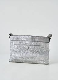 Geantă piele texturată formă dreptunghiulară argintiu LEA.TONI femeie