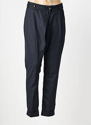Pantalon slim țesătură poplin mărime normală albastru I.CODE (By IKKS) femeie
