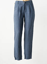 Pantalon drept țesătură crep talie înaltă albastru PAKO LITTO femme