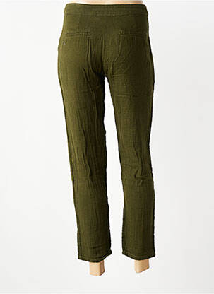 Pantalon 7/8 talie înaltă talie înaltă verde LA PETITE ETOILE femeie