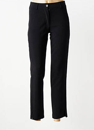 Pantalon 7/8 talie cu cleme mărime normală negru BISCO2 femeie