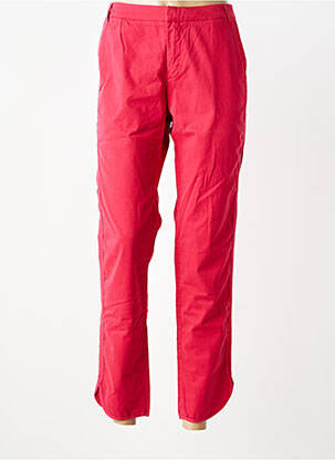 Pantalon chino țesătură poplin mărime normală roșu I.CODE (By IKKS) femeie