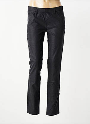 Pantalon slim țesătură poplin mărime normală negru I.CODE (By IKKS) femeie