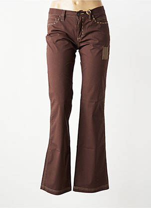 Pantalon evazat talie joasă talie joasă maro LULUCASTAGNETTE femme