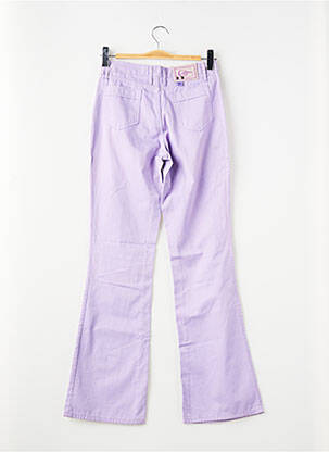 Pantalon evazat țesătură poplin violet CIMARRON fată