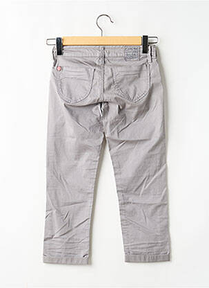 Pantalon 7/8 țesătură poplin talie joasă gri CHIPIE femeie