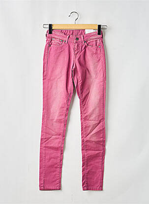 Blugi cu croială slim talie joasă mărime reglabilă violet PEPE JEANS fată