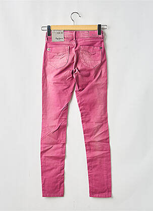 Blugi cu croială slim talie joasă mărime reglabilă violet PEPE JEANS fată