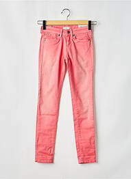 Blugi skinny talie joasă mărime reglabilă roz PEPE JEANS fille