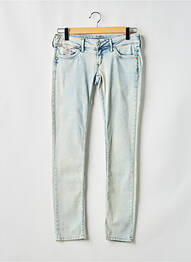 Blugi skinny talie joasă mărime reglabilă albastru PEPE JEANS fille