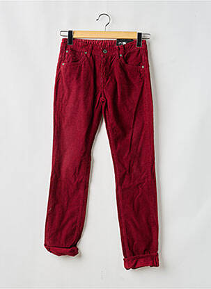 Pantalon slim țesătură catifea mărime reglabilă roșu PEPE JEANS băiat
