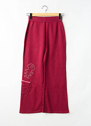 Pantalon evazat elasticitate talie elastică roșu DIPLODOCUS fată