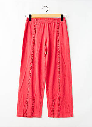 Pantalon drept croială dreaptă talie elastică roșu LA FEE MARABOUTEE fată