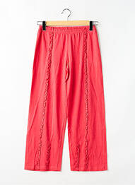 Pantalon drept croială dreaptă talie elastică roșu LA FEE MARABOUTEE fille
